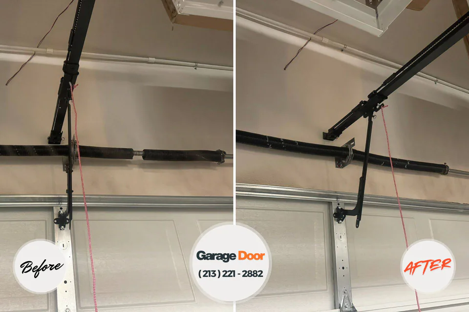 Before and after: garage door repair North Newton, KS